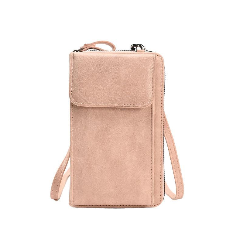 

Fashion Design Artificial Leather Phone Bags for Women Ladies Shoulder Bag Vintage Crossbody Messenger Bags Zipper Money Pack Purse 18*11*5cm