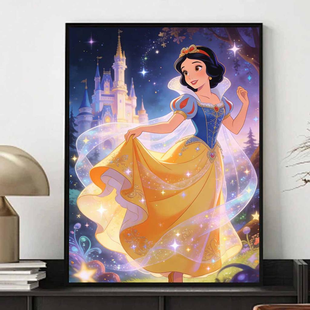 Disney Themed Snow White Diamond Painting Kit Handmade Diy for Beginners and Craft Lovers Home Decoration