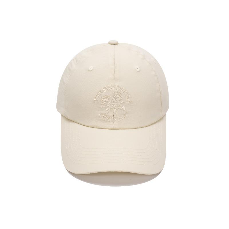 New outdoor quick-drying light and thin baseball cap spring and summer rose embroidery sunshade sunscreen small soft top cap