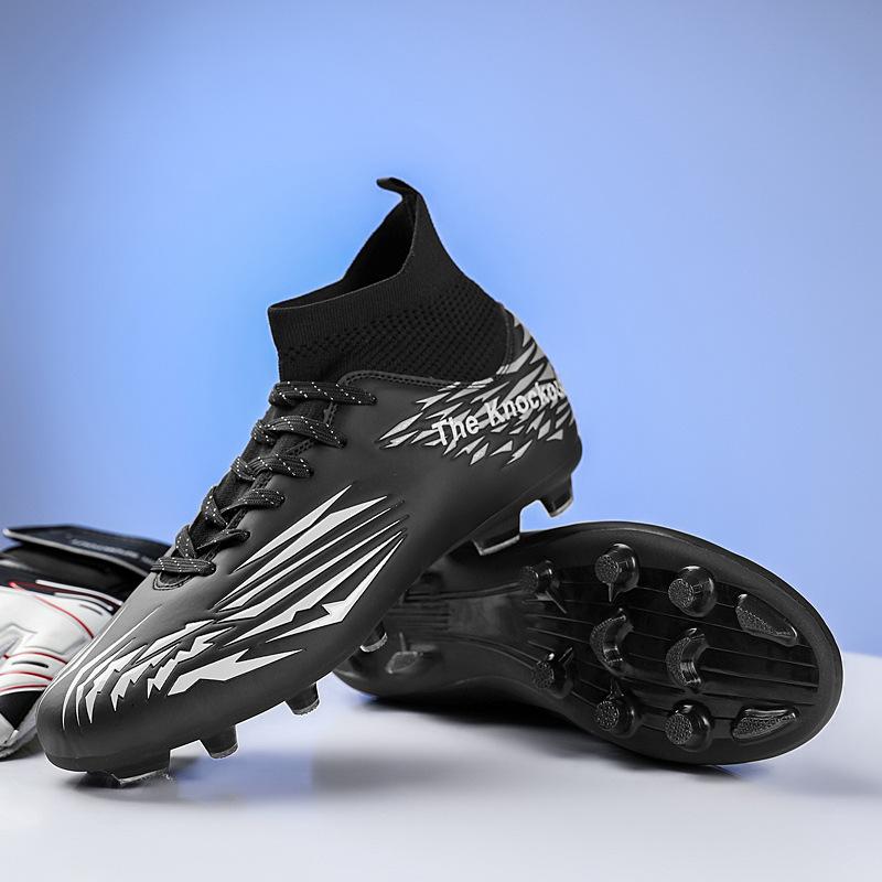 Foreign trade new high-top football shoes long nail football shoes TF broken nail special training shoes football
