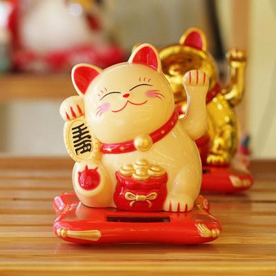 Bogactwo Machający Kot Chiński Kot Szczęścia Złoty Maneki Neko Śliczny Kot Szczęścia Rękodzieło Artystyczne Sklep Sklep Hotelowy Dekoracja Domu Samochodu Prezent