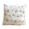 Christmas Cushion Cover with Gold Sequins Embellishment, Plush Faux Furs Square 18 X 18Inch Pillow Cover for Sofa, Bed, and Winter Room Decors