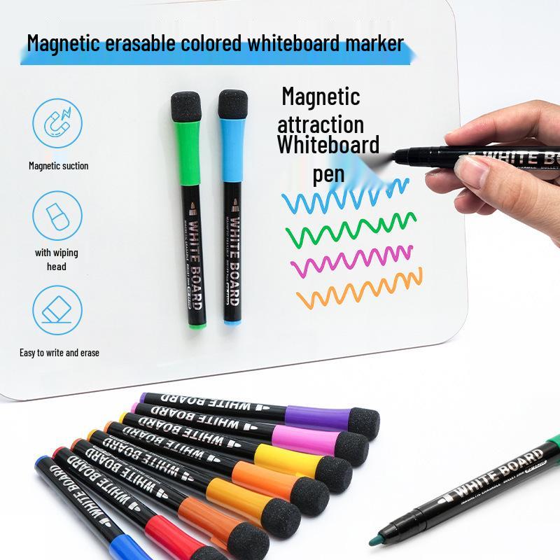 Letu 8830A Magnetic Whiteboard Marker with Eraser - Eco-friendly, Colorful, Easy-to-Erase Pen for Children & Students
