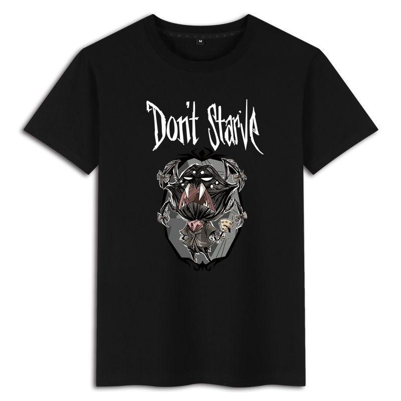 

Футболки мужские летние из хлопка с принтом «Голод не голодает», свободные, с круглым вырезом и коротким рукавом для мальчиков S