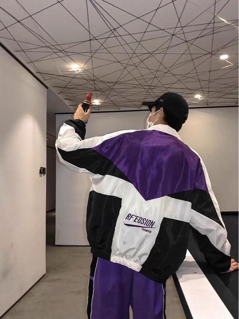 2025 Men's Pique Cool Jacket: Hong Kong, Harajuku & Korean Inspired Loose Fit for Spring & Autumn