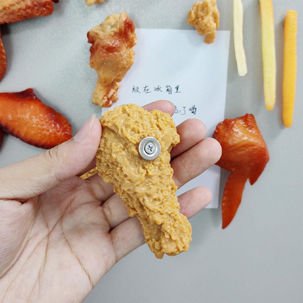 Three-Dimensional Design Simulation Food Chicken Legs And Wings Personality Home Decor Fridge Magnet Refrigerator Decoration