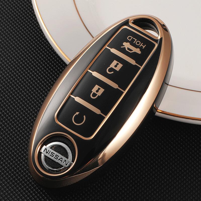 Car 4 Buttons TPU Key Case Cover Shell for Nissan Sentra Leaf Rogue Sunny Versa Patrol X-Trail Qashqai GT-R Kicks for Infiniti