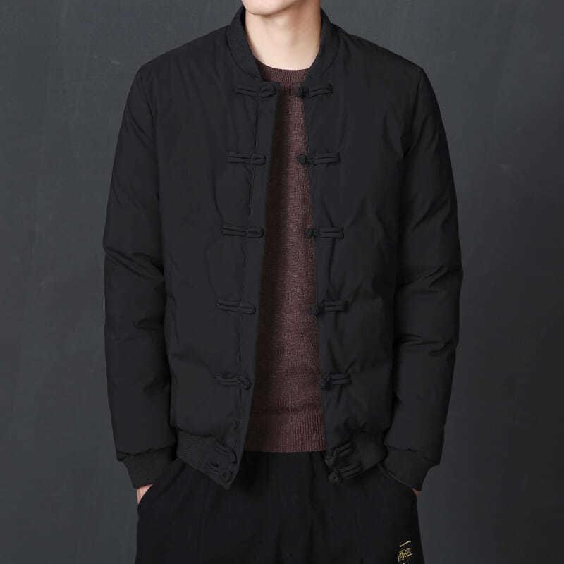 Winter Jacket Men's Short Padded Jacket Tang Suit Middle Aged Elderly Dad Wear Small Jacket Men's Jacket Trend