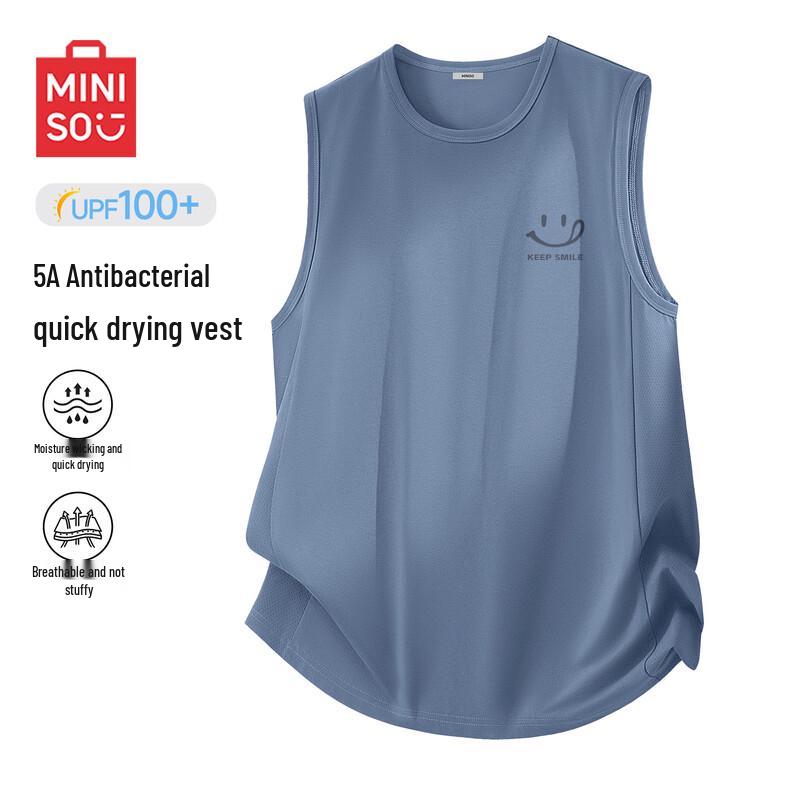 MINISO Men s Quick-Dry Sleeveless Sports T-Shirt M