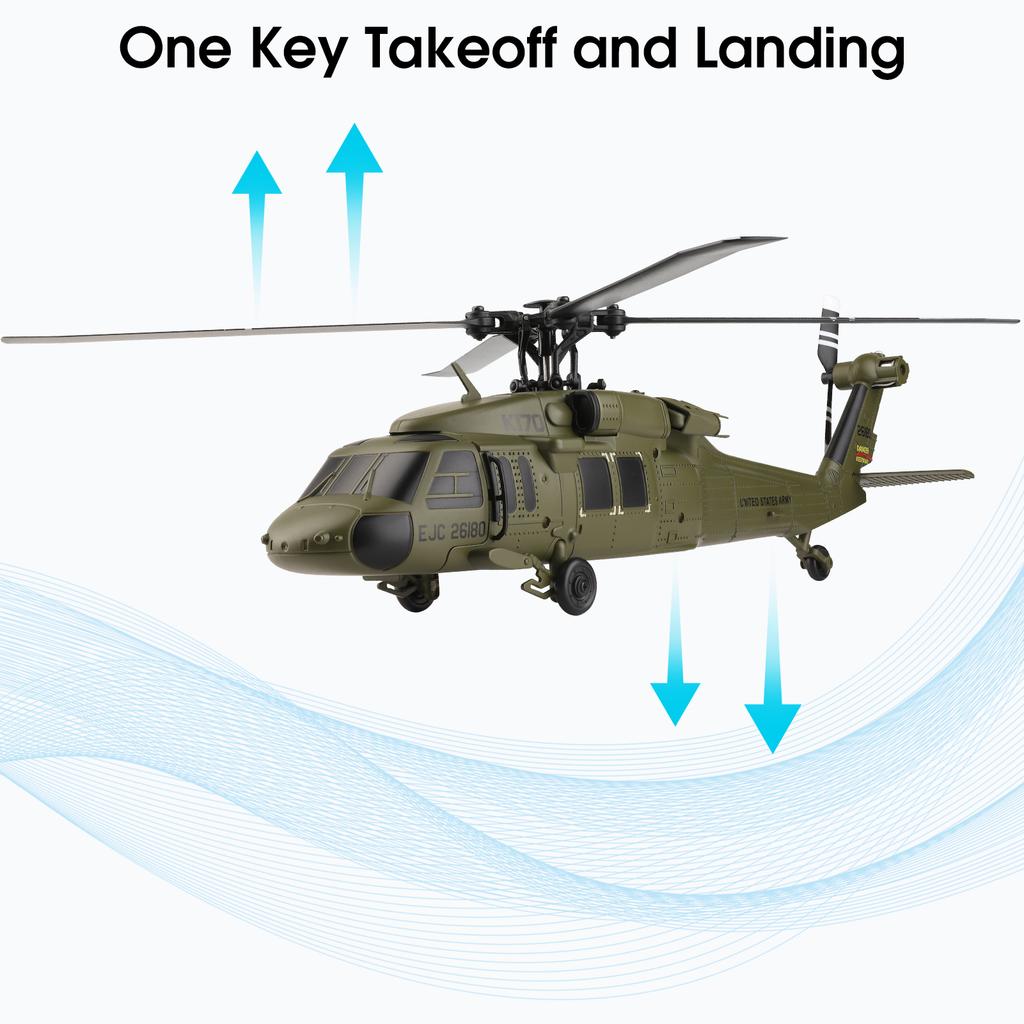 Remote Control Helicopter, 2.4G 4 Channel Mini Aircraft with Brushless Motor, Altitude Hold, Gyro, One Key Take Off and
