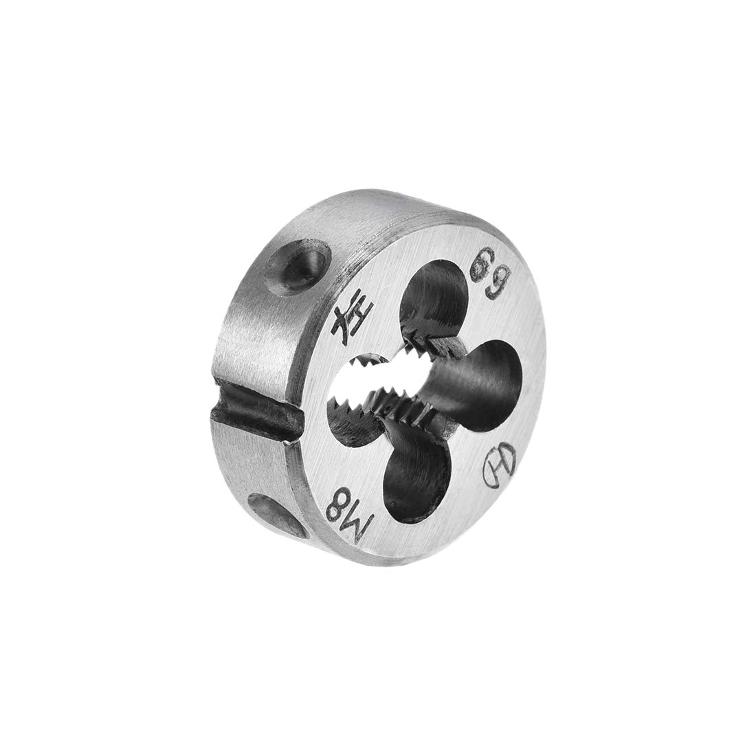 uxcell Round Cutting Thread Cutting M8 Metric Machine Left Alloy Tool Steel Die, Die, Thread, Hand,