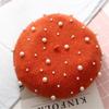 Women Girl Vintage Elegant Pearl French Artist Cap Warm Wool Painter Hat Beret Hat