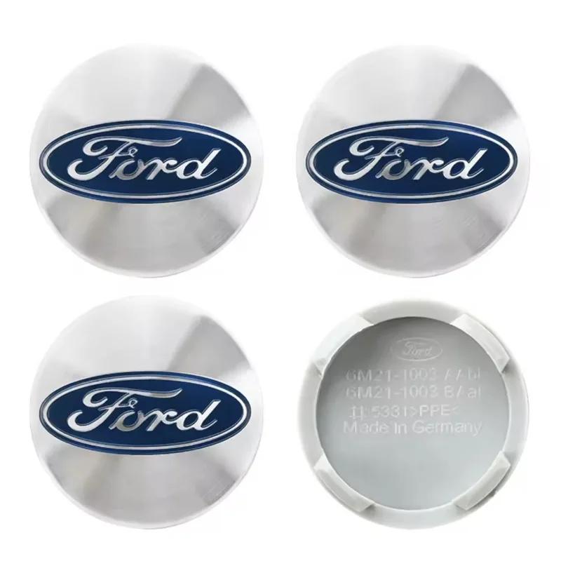Autosticker 4 stuks 54 mm Auto Originele Wielnaafdopjes Naafdoppen Decoratie Voor Ford Focus MK2 Fiesta Mondeo Galaxy Falcon Territ