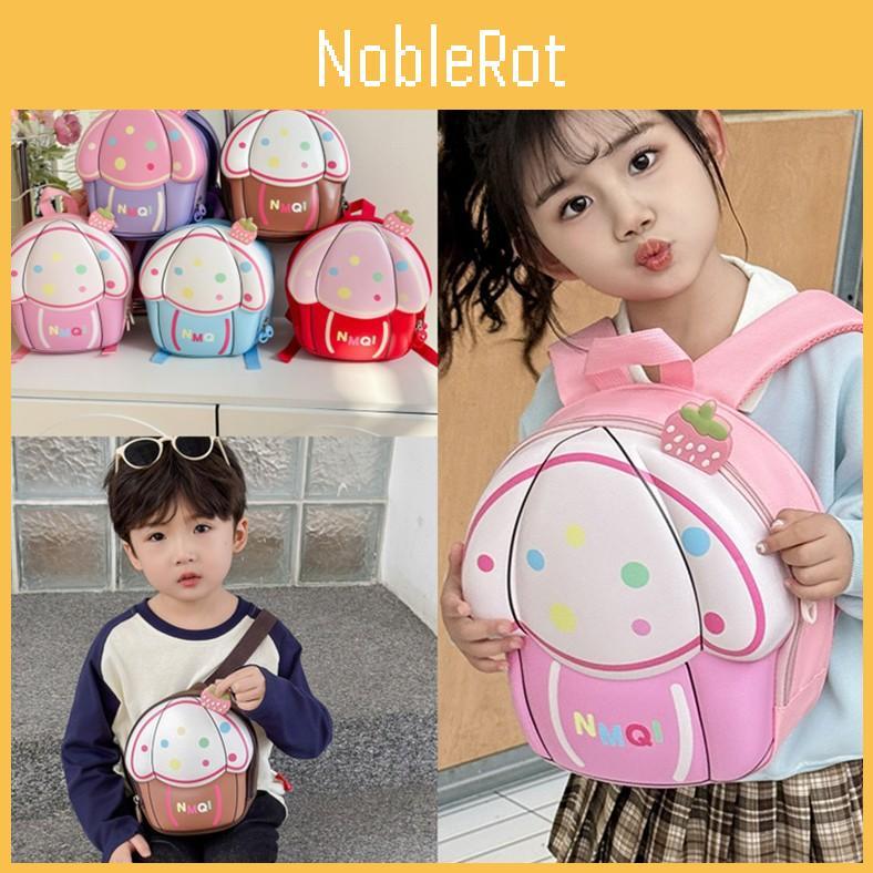 Children Whimsical Backpack Attractive Cartoon Style Lightweight Dual Shoulder Bag For Everyday Use