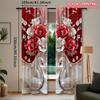 Floral Printed Curtains Design Bedroom Living Room Enhance Your Home Decoration Curtain Set Of 2 Elegant Made Polyester With Rod Pocket Washable