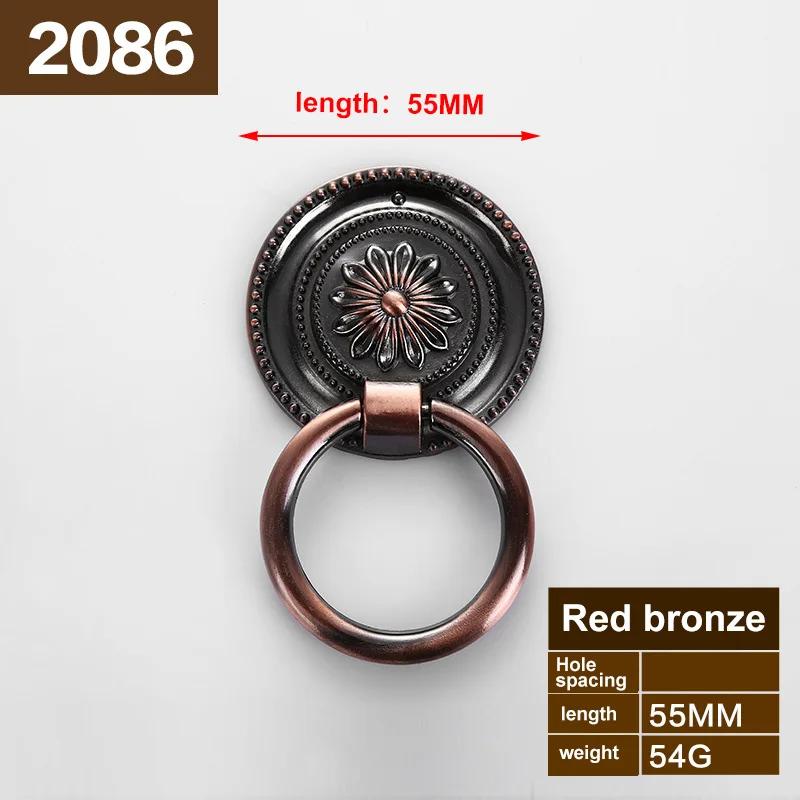Red Bronze Handle Kitchen Door Knob Cabinet Drawer Closet Antique Shabby Chic Handles Dresser Knobs Furniture pulls