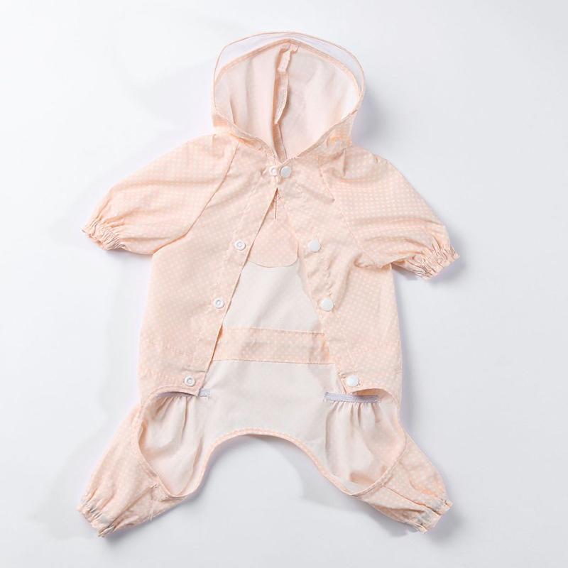 Waterproof Pet Dog Jumpsuit for Small Medium Dogs Dot Print Puppy Cat Raincoat Dachshund Pomeranian Overalls mascotas Rain Coat