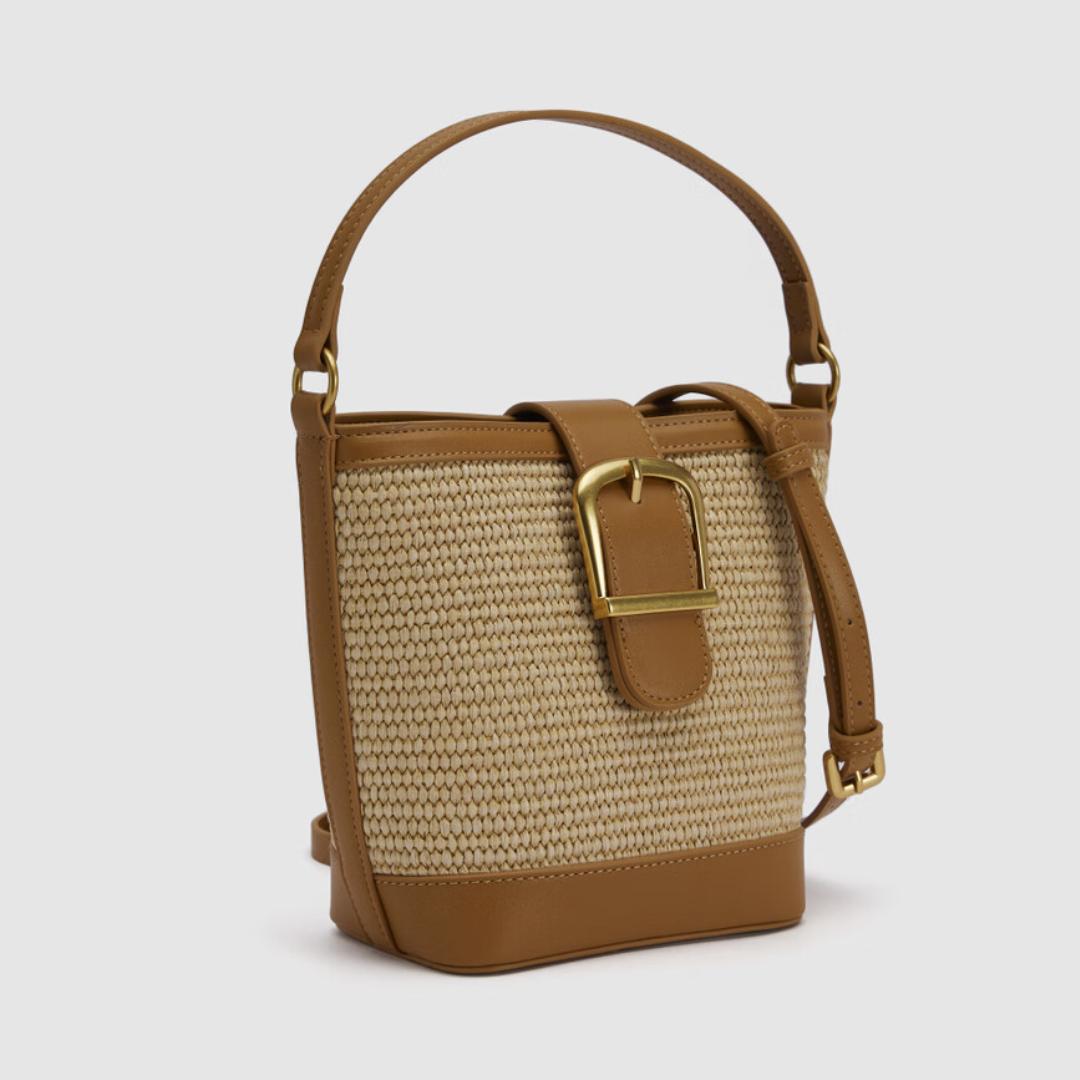 Женская сумка через плечо из соломенной ткани для отдыха — фото 2