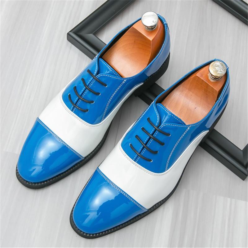 

Новая британская мода джентльмена, двухцветные оксфорды-броги на шнуровке, дизайнерская формальная обувь для свадьбы, выпускного вечера, вечеринки по случаю возвращения домой 38