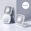 Hanging Neck Mini Fan LOGO Customization Cooling Small Fan Foldable Portable USB Rechargeable Handheld Fan with Makeup Mirror