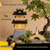 Chinese Tower with Lights: Bonsai Fish Tank Decoration and Antique-Style Rockery Ornament