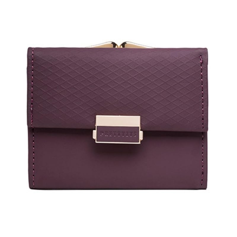 

EMY-li trifold wallet ladies pouch wallet Synthetic leather Fashionable cute (purple)