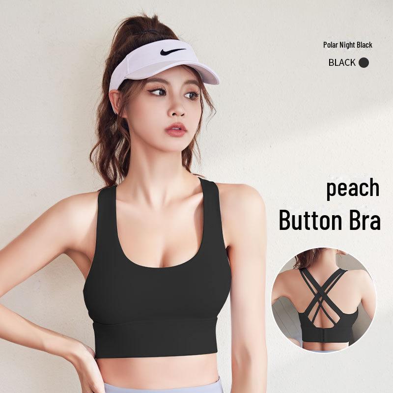 Nahtloser stoßfester Sport-BH mit hohem Aufprallschutz und schönem Rückendesign für Damen