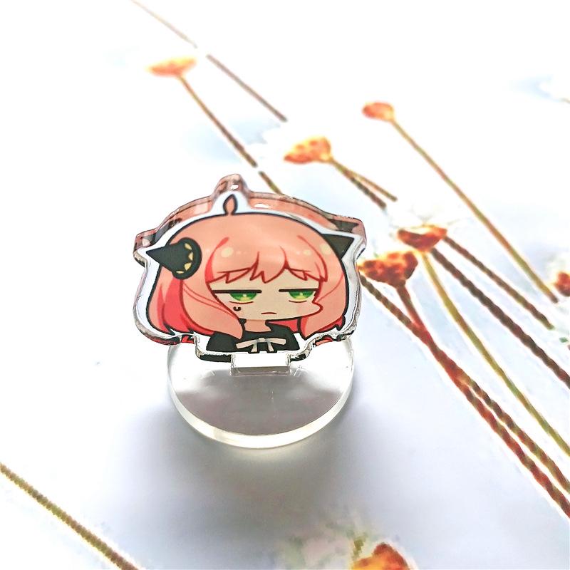 

Прозрачный акриловый аниме чиби стенд: Spy x Family Набор выражений Ани - Креативный настольный сувенир в подарок 3CM