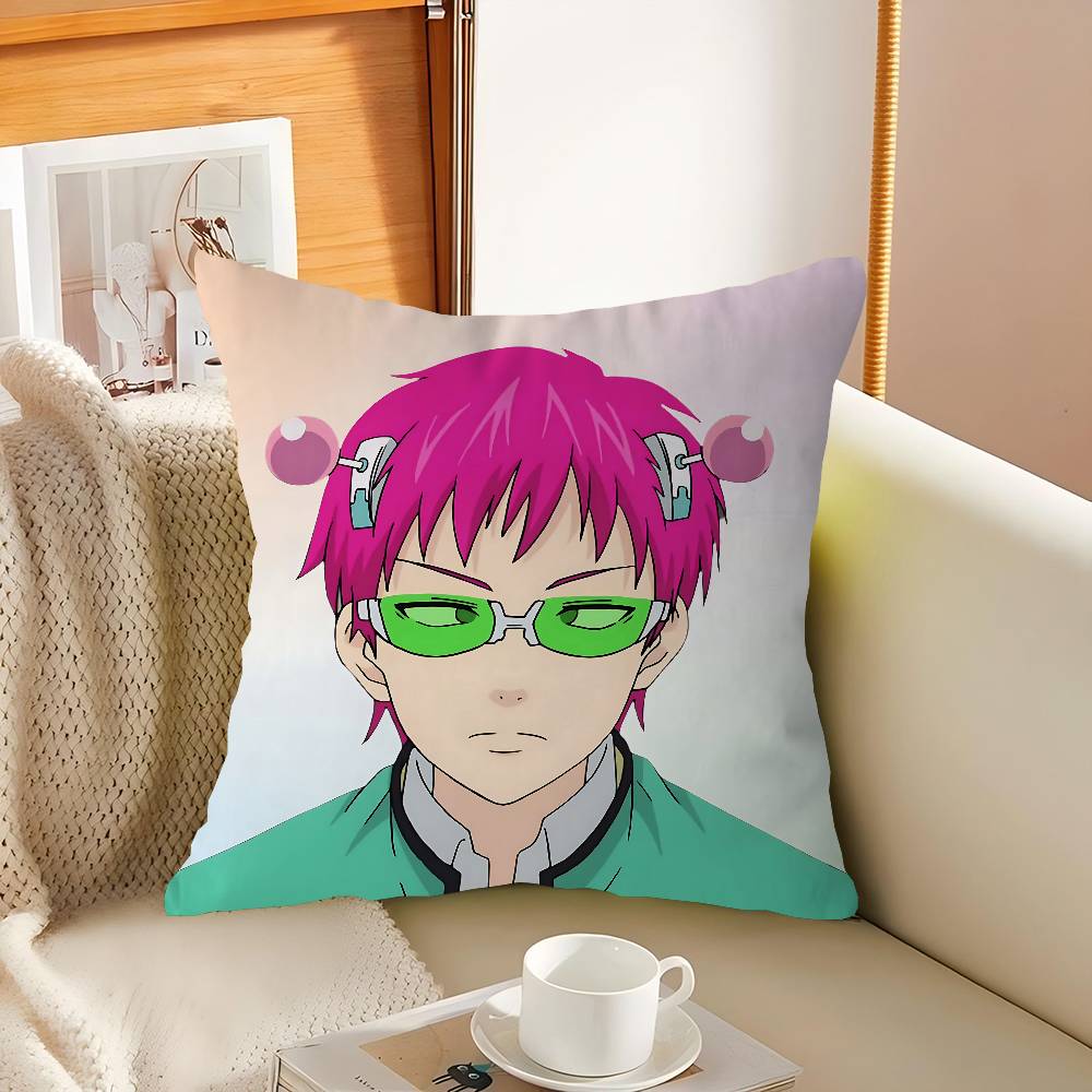 

The Disastrous Life Of Saiki K Pillow Case Throw Pillow Seat Cushion Nap Pillows Home Office Chair Cushion Pillow Sofa Cushion 16x16Inch
