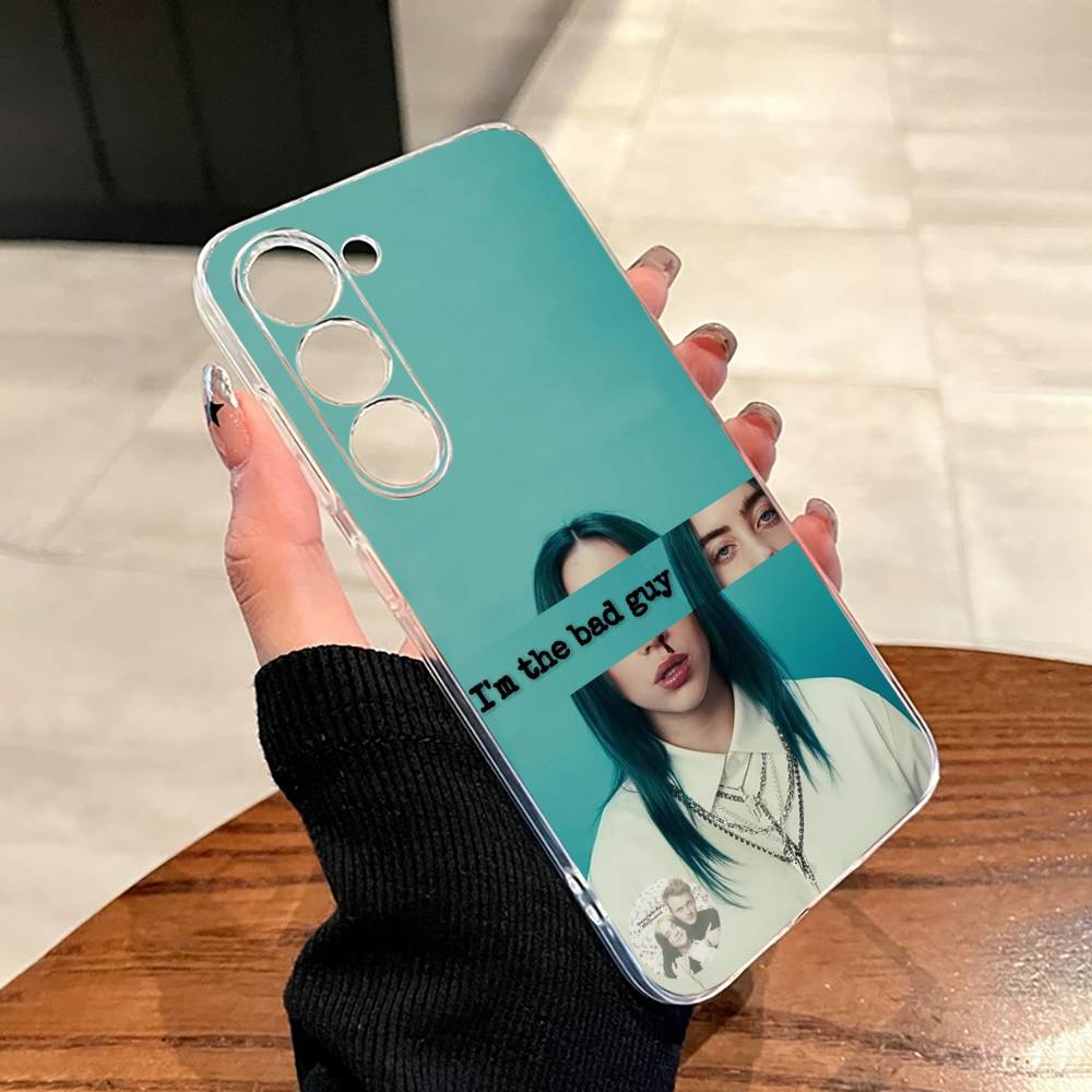 Singer B-Billie Eilish Phone Case For SamsungA10,12,20,21S,30,31,40,50,51,52,70,71 Transparent Cover
