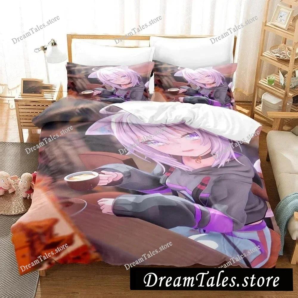 Nekomata Okayu Bedding Set Boys Girls Twin Queen Size Duvet Cover Pillowcase Bed Kids Adult Fashion Home Textile Customizable741