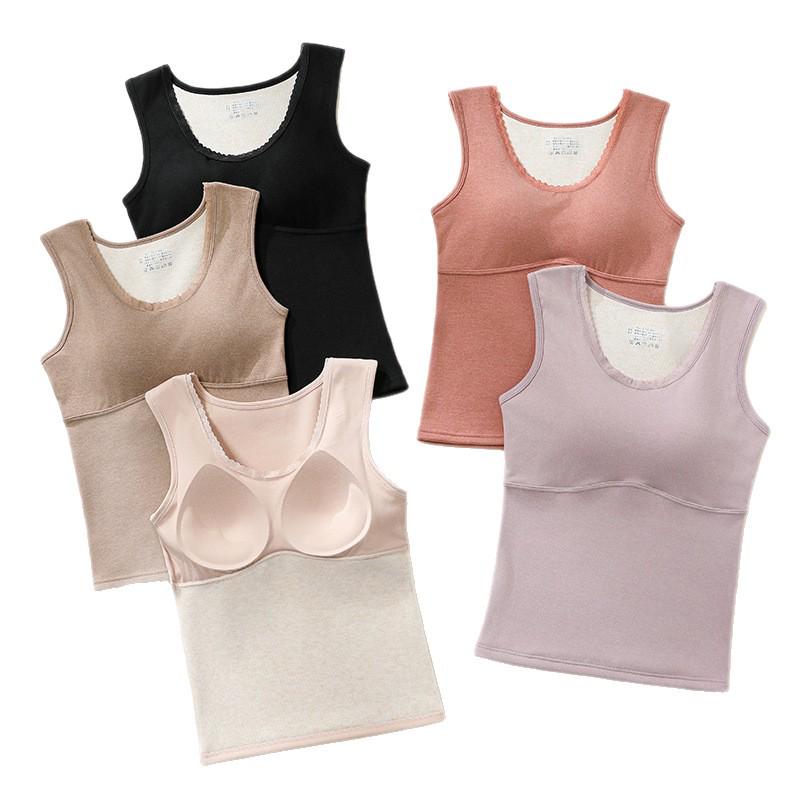 Women's Seamless Extra Thick Lambswool Fleece Vest - Warm Sleeveless Base Layer for Autumn and Winter