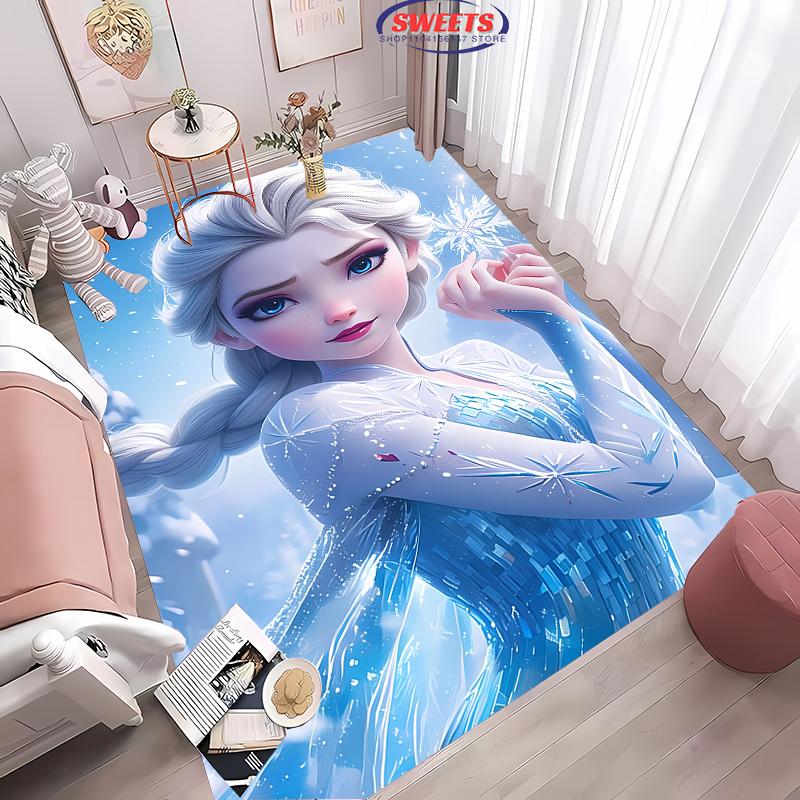 

Disney Крижане серце Ельза Магічний Крижаний Килим для Декору Кімнати Красивої Дівчинки Килим Килимок для Дивана 17 Стилів на Вибір, Теплий Подарунок для Дітей Дівчини 150x220cm (59x86in)