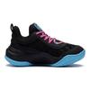 LiNing Youth  Performance Anti-Slip Shock Absorbing Durable Lightweight Rebound Low-Top Basketball Shoes Kids Sneakers Black Pink YKBS092-7
