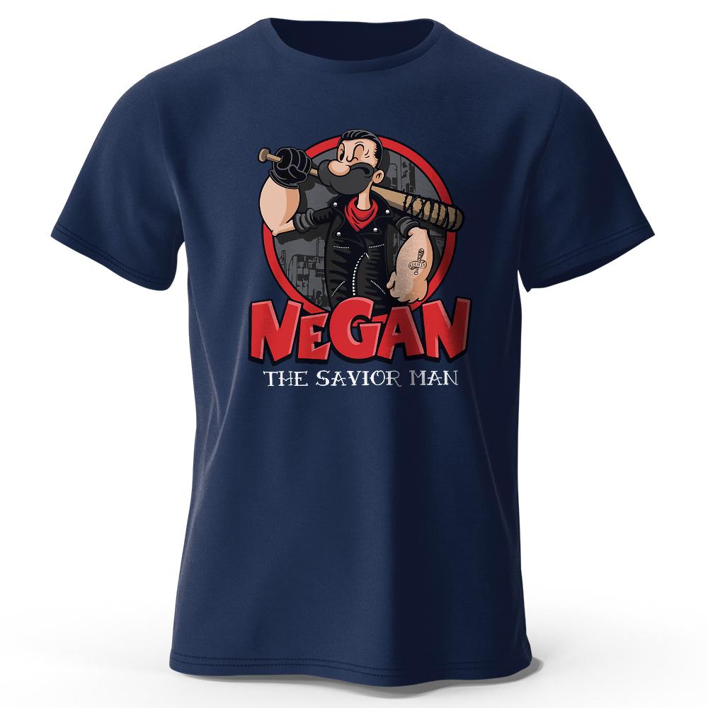 

Мужская футболка Negan The Savior Man Printed, 100% хлопок, свободные футболки с забавной графикой для мужчин, летние топы XXXL тёмно-синий