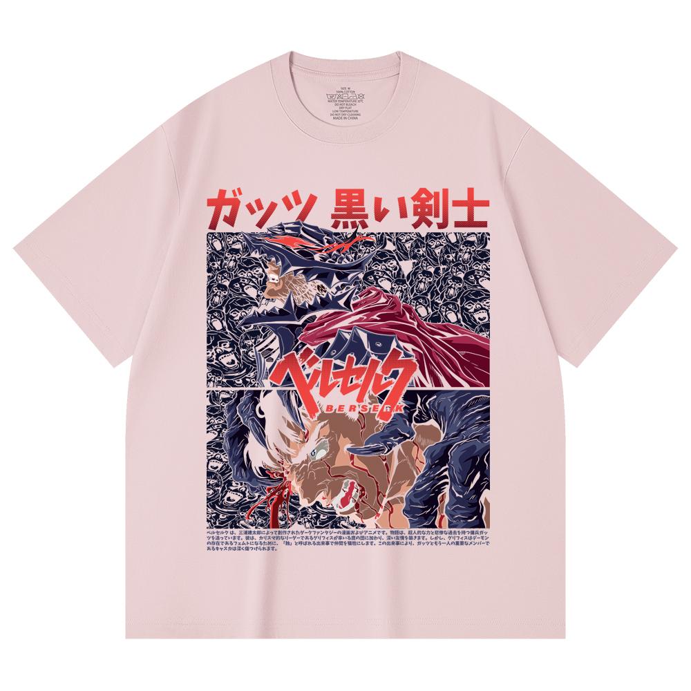230 Gsm 100% Cotton Berserk V5 Print Unisex Heavy Cotton T Shirt