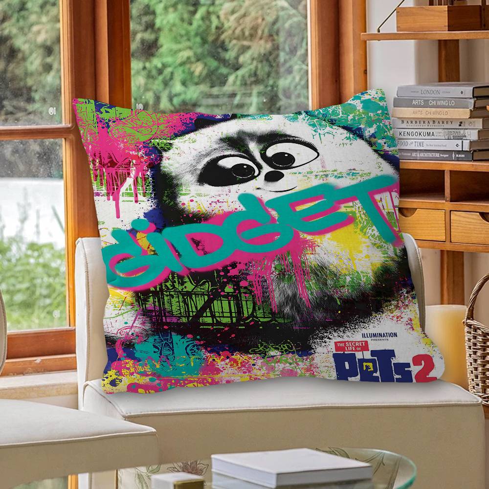 T-The S-Secret L-Life O-Of Pets Pillow Gifts Home Office Furnishings Bedroom Sofa Car Cushion Cover case 45x45cm