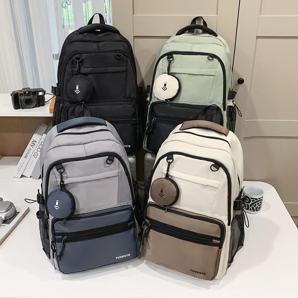 Schoolbag trendy cool versatile large capacity men's junior high school high school student schoolbag grades 1-1 outdoor travel backpack women
