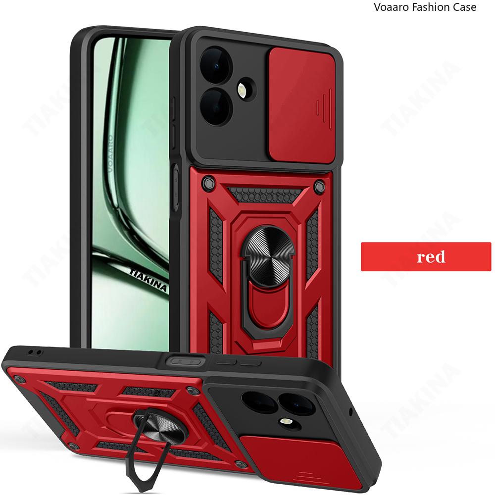 Slide Lens Armor Funda for Samsung Galaxy A07 4G Case for Samsung A06 4G M06 F06 5G Case Magnetic Ring Stand Holder Phone Cover