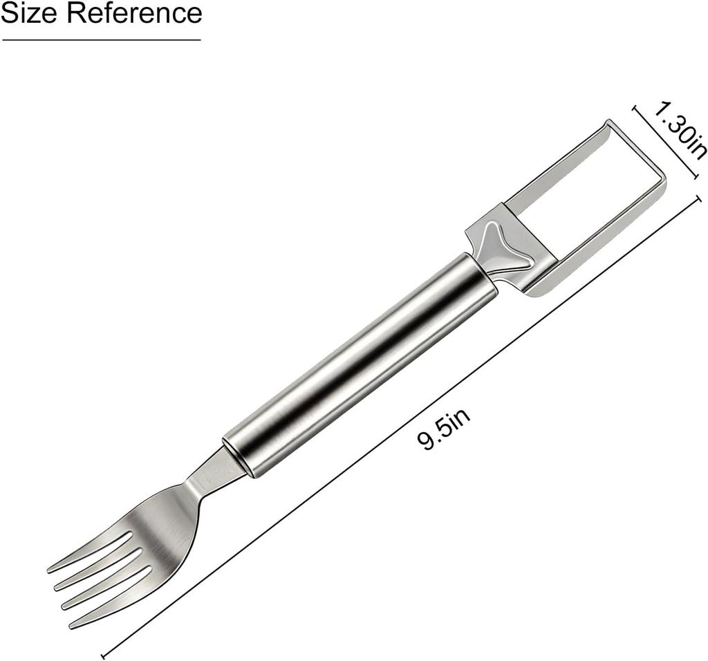 2-in-1 Watermelon Fork, 9.5 Inch Stainless Kitchen Tool 2 PCS