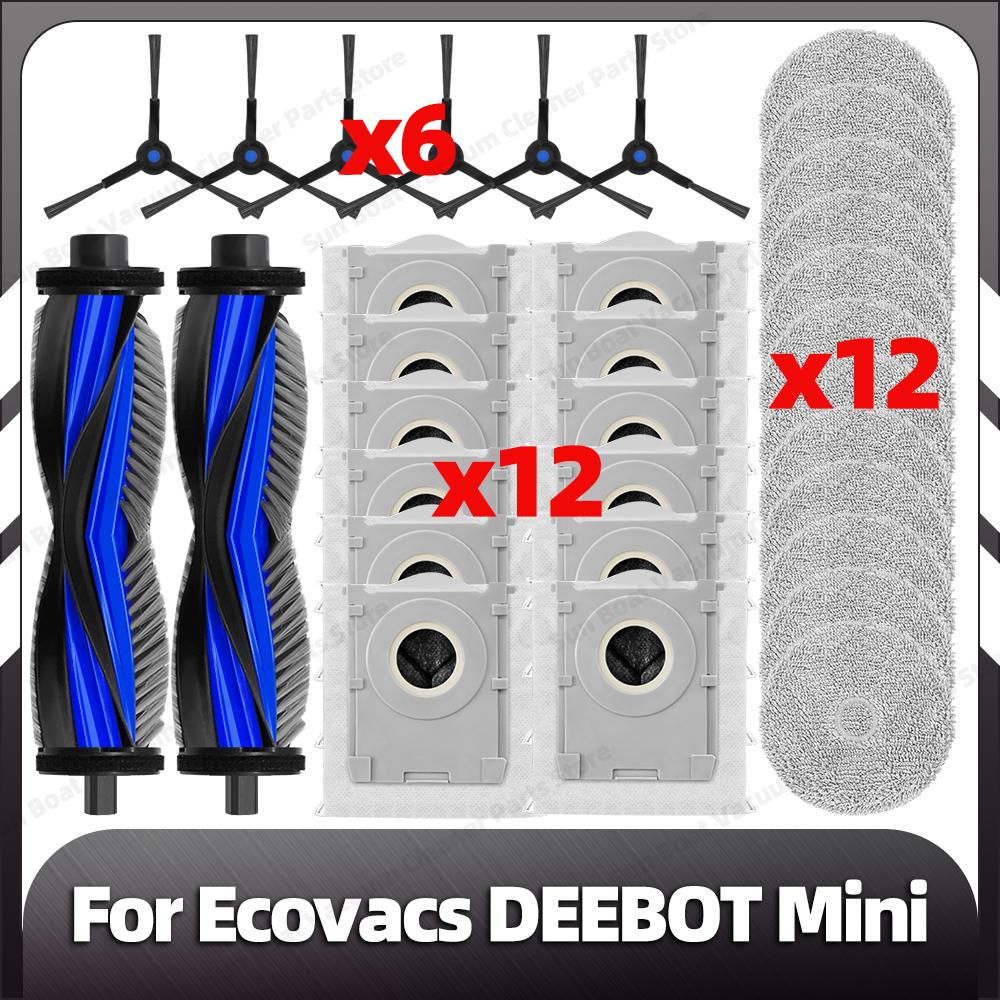 Kompatibel für Ecovacs DEEBOOT Mini Ersatz Haupt-Seitenbürste HEPA Filter Mopp-Pad Staubbeutel Ersatzteile Zubehör
