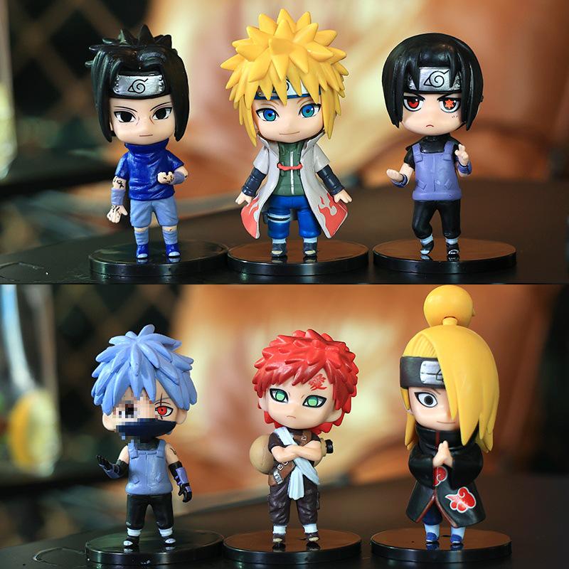 Naruto Q Version Figures: Naruto, Sasuke, Kakashi, Gaara, Itachi, Sakura - Gift Box Set.