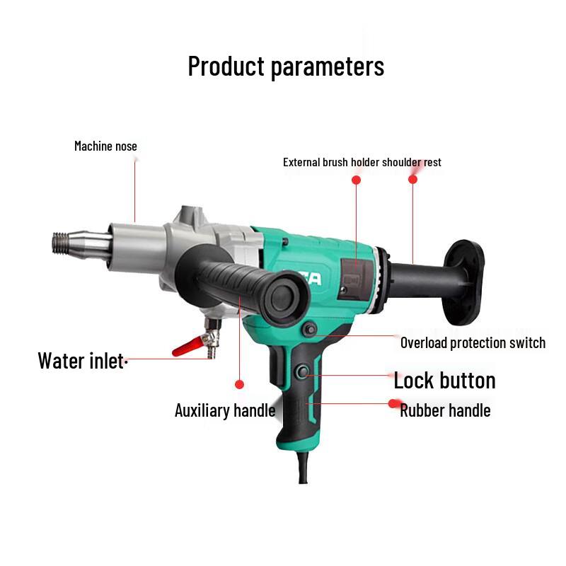 

Beiyou High Power Handheld Concrete Diamond Core Drill CN plug (adapter included)