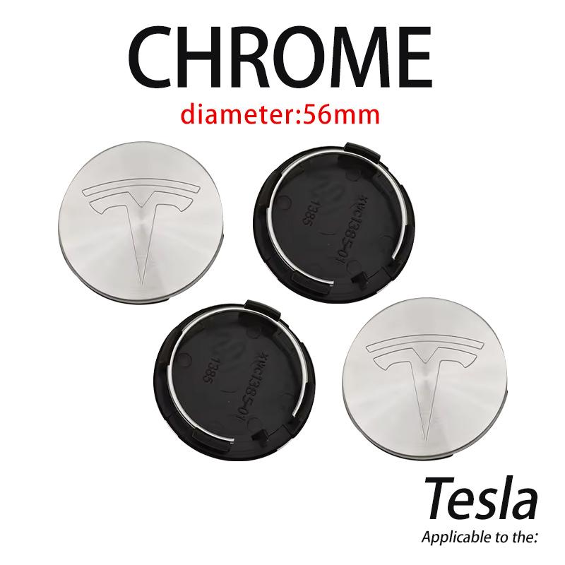 

4PCS 56mm Car Styling Wheel Center Cap Hub Covers Badge For Tesla Model 3 Model Y Model S Car Accessories 56MM