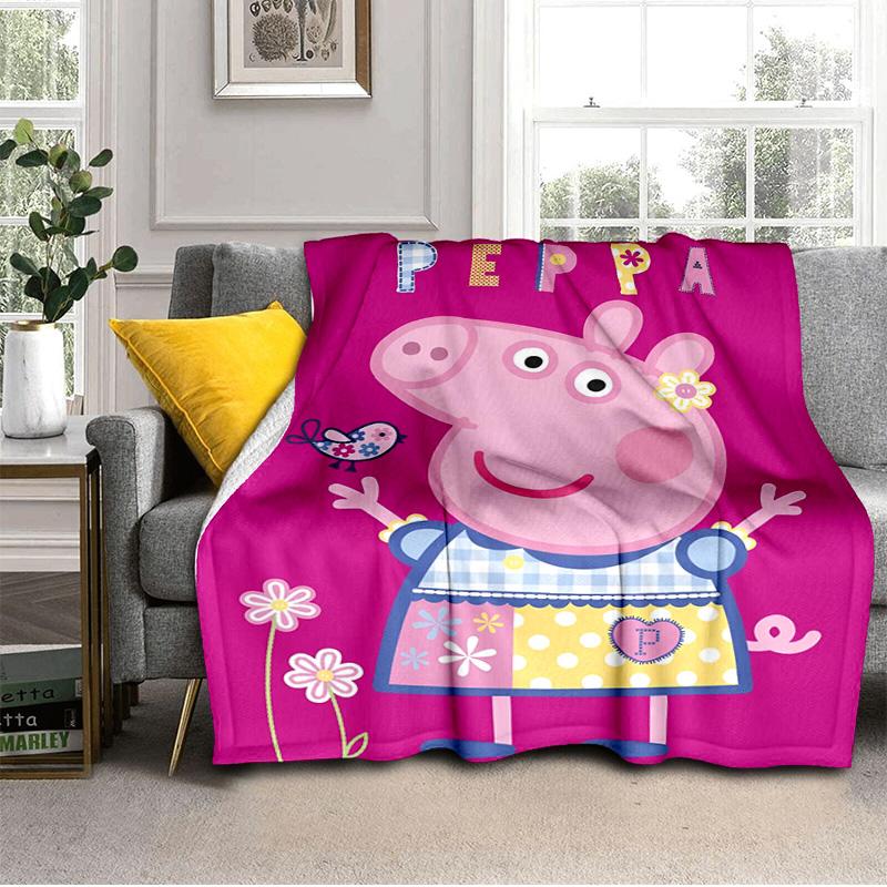Princess Peppa Blanket Suitable for Sofas, Beds, Offices, And Camping - Perfect Gift for Halloween Christmas