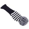 Knit Golf Head Covers Soft Woolen Yarn Knitting Golf Clubs Headcovers Sapphire Blue White Stripe