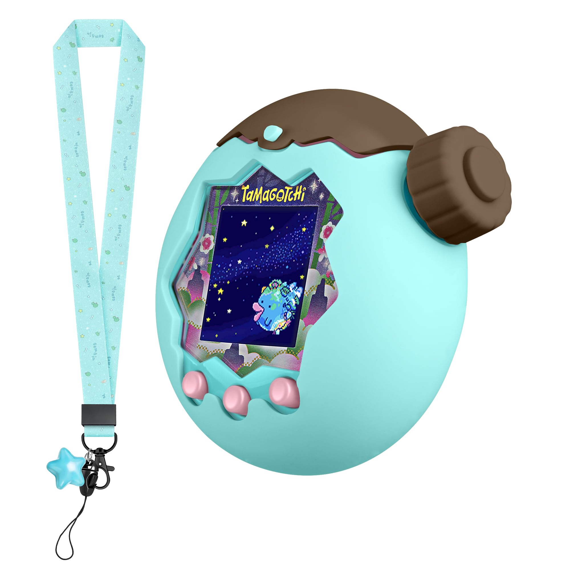 

NEWZEROL Tamagotchi Paradise Protective Case with Zoom Dial Cover Silicone Two-Tone Shock Absorption Durability Scratch Prevention Full Surround