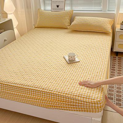 Cotton Yarn-dyed Washed Cotton Quilted Bed Sheet Single Piece All-inclusive Bed Cover Mattress Dustproof Protective Cover