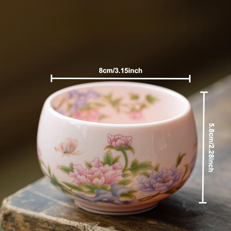 Nefritová čajová miska ze suetu Ručně vyráběné japonské keramické čajové misky Porcelánová ochutnávací čajová souprava pro domácnost Čínské kung-fu čajové nádobí Mistrovské šálky Dárková krabička