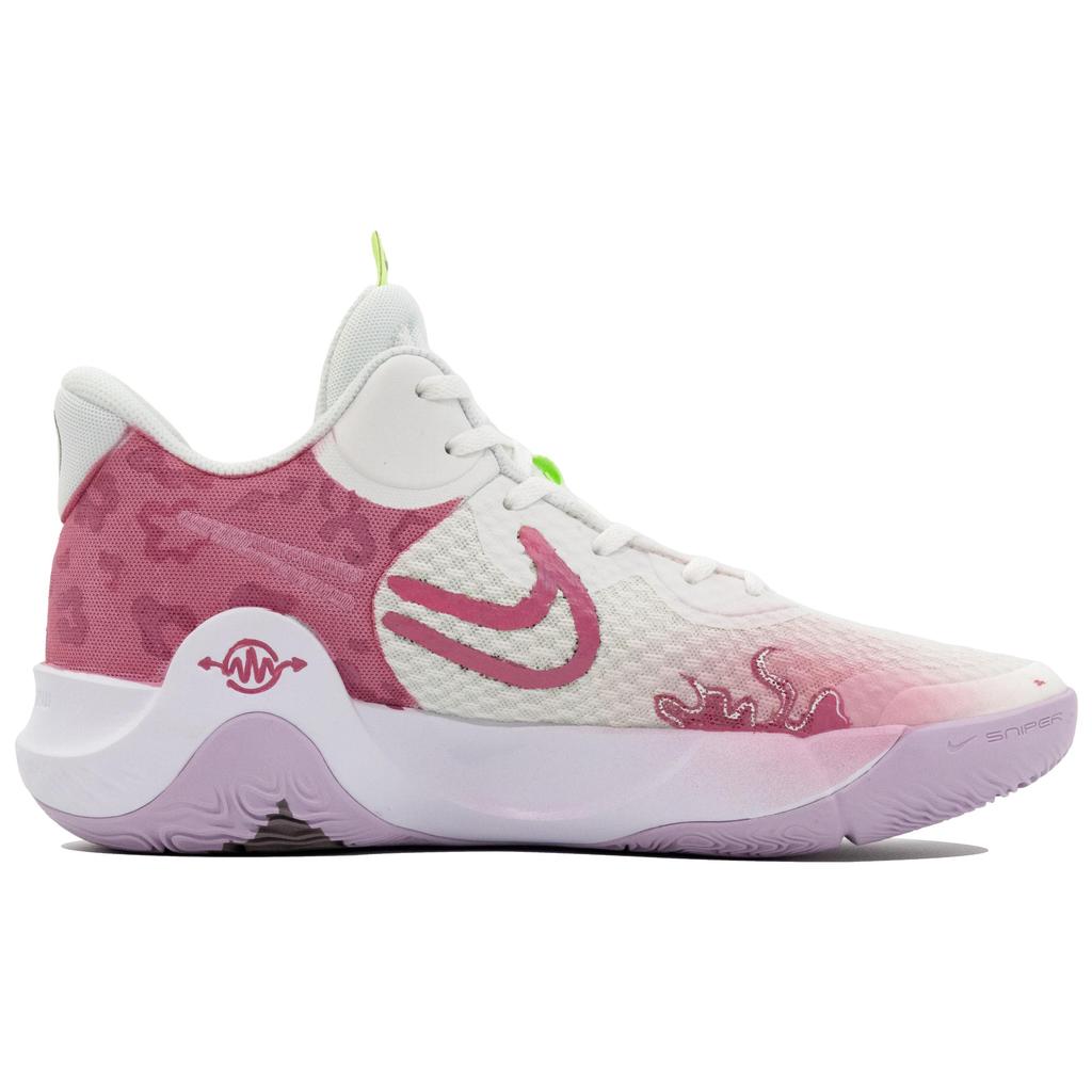 Nike KD Trey 5 IX Instant Kill Shadow Cushioning Slip Resistant Mid top Vintage Basketball Shoes Men's Pink White DJ6922-100(Team1310-)